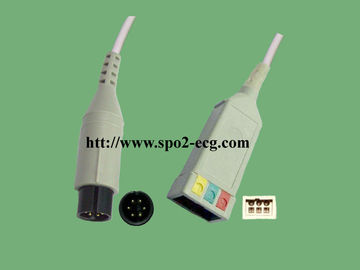 中国 GE-MEDICAL Pro1000/Datex-オメダ_IEC、3/5lead、クリップおよびスナップ、円形6ピン、TPU、40in （102cmの）/2ピン サプライヤー