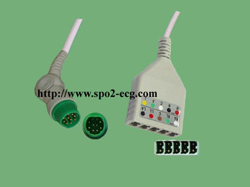 中国 SIEMENS ECGの導線12のフィート10 ピンの5鉛ECGケーブルのセリウムの承認 サプライヤー
