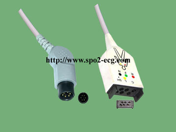 中国 DINの安全ECGトランク ケーブル スナップおよびクリップが付いている9フィート/一つECGケーブル サプライヤー