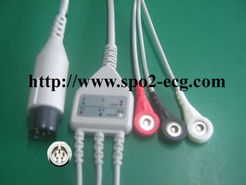 中国 OEM ODM ECGの鉛ケーブル3/5lead AHA IEC LL様式、1KΩ抵抗 サプライヤー