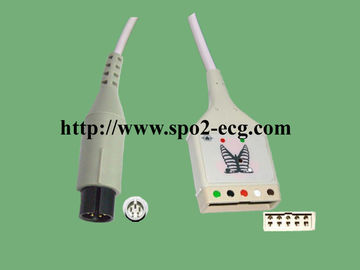 8 ピンのあたりのIEC AHAフィリップス5の鉛のEcgケーブル クリップ/スナップが付いている12フィート サプライヤー